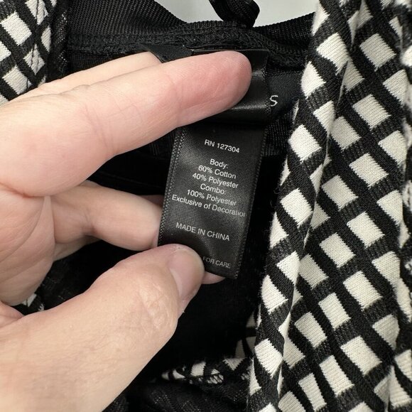 ALI MILES shirt top blouse tunic 3/4 sleeve swing removeable infinity scarf XL - Picture 1 of 9